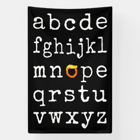 Anti-Trump Alphabet - Nope V Banner (Vertikal)