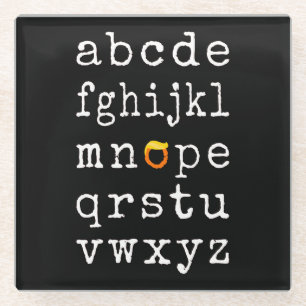 Anti-Trump Alphabet - Nope V Glasuntersetzer