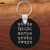 Anti-Trump Alphabet - Nope V Schlüsselanhänger (Vorderseite)