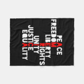 Anti-Trump Amerika bedeutet Fleecedecke (Vorderseite (Horizontal))
