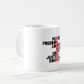 Anti-Trump Amerika Bedeutung Kaffeetasse (Vorderseite Links)
