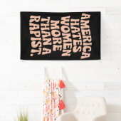 Anti Trump Anti MAGA Protest Feminist Aktivist Banner (Insitu)