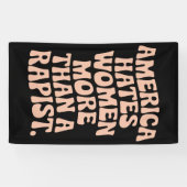 Anti Trump Anti MAGA Protest Feminist Aktivist Banner (Horizontal)