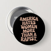 Anti Trump Anti MAGA Protest Feminist Aktivist Button (Vorne & Hinten)