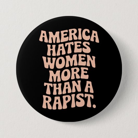 Anti Trump Anti MAGA Protest Feminist Aktivist Button (Vorderseite)