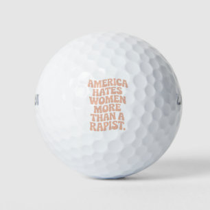 Anti Trump Anti MAGA Protest Feminist Aktivist Golfball