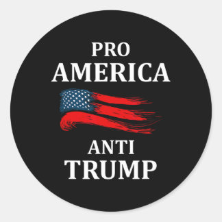 Anti-Trump Anti-Trump 2024 Amerikanische Flagge Runder Aufkleber