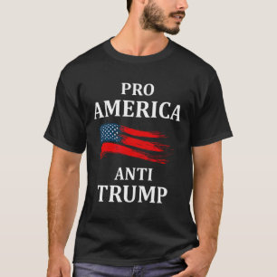 Anti-Trump Anti-Trump 2024 Amerikanische Flagge T-Shirt