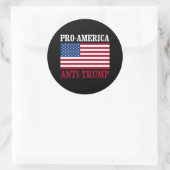 Anti-Trump - Anti-Trump - - Runder Aufkleber (Tasche)