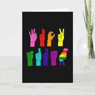 Anti-Trump ASL-Gebärdensprache LGBTQ+-Protest Karte