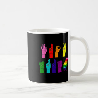 Anti-trump Asl Sign Language Lgbtq+ Protest  Kaffeetasse