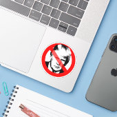 Anti Trump Aufkleber (Laptop mit iPhone)
