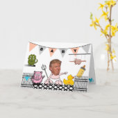Anti Trump / Baby, Karte (Gelbe Blume)