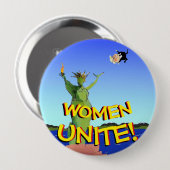Anti Trump Biden Women Unite Vote Democrat 2020 Button (Vorne & Hinten)