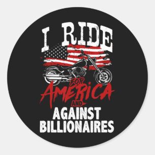 Anti-Trump-Biker Pro-Demokratie Widerstand gegen R Runder Aufkleber