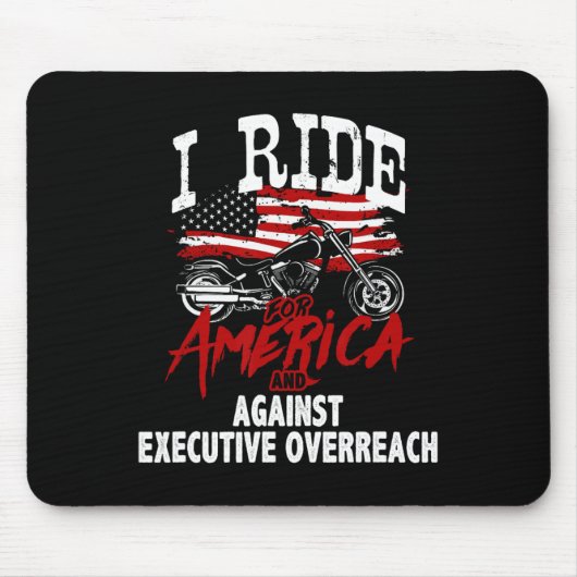 Anti Trump Biker Resist Against Executive Overreac Mousepad (Vorne)