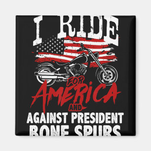 Anti Trump Biker Resist gegen den Präsidenten Knoc Magnet