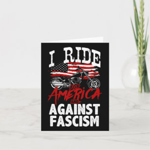 Anti Trump Biker widersetzt sich dem Protest des F Karte