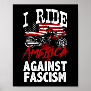 Anti Trump Biker widersetzt sich dem Protest des F Poster