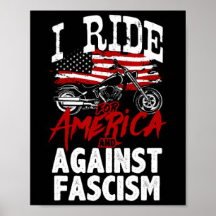 Anti Trump Biker widersetzt sich dem Protest des F Poster