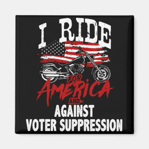 Anti Trump Biker widersetzt sich der Unterdrückung Magnet