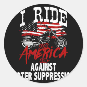 Anti Trump Biker widersetzt sich der Unterdrückung Runder Aufkleber