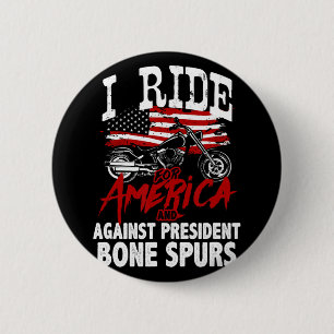 Anti Trump Biker widersetzt sich Präsident Bone Sp Button