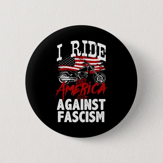 Anti Trump Biker widerstehen Faschismus Protest  Button (Vorderseite)