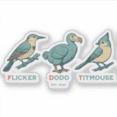Anti Trump Bird Docker Flicker Titmouse Aufkleber (Vorderseite)