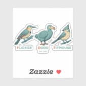 Anti Trump Bird Docker Flicker Titmouse Aufkleber (Blatt)