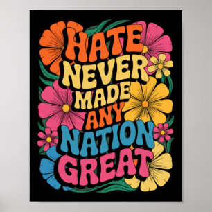 Anti-Trump-Blumen-Demokrat-Präsident-Liberal Poster