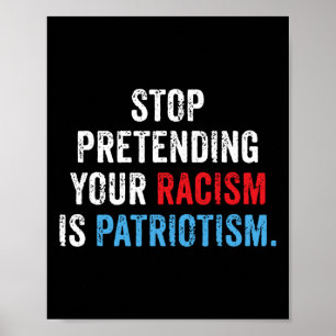 Anti Trump Co Uni-Erwachsene Anti-Rassismus Poster