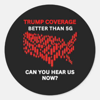 Anti-trump Coverage Better Than 5g Us Map Red Stoc Runder Aufkleber