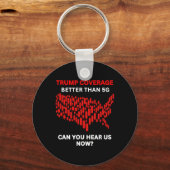 Anti-trump Coverage Better Than 5g Us Map Red Stoc Schlüsselanhänger (Vorderseite)