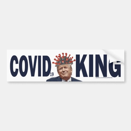 Anti-Trump COVID King Dump Trump Corona King Autoaufkleber (Vorne)