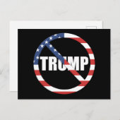 Anti-Trump-Demokratie Postkarte (Vorne/Hinten)