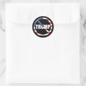 Anti-Trump-Demokratie Runder Aufkleber (Tasche)