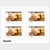 Anti Trump / den großen Fisch fangen !, Rechteckiger Aufkleber (Blatt)