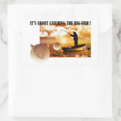 Anti Trump / den großen Fisch fangen !, Rechteckiger Aufkleber (Tasche)