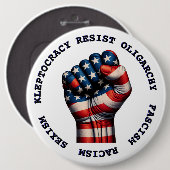 Anti Trump, der sich als großer Widerstand gegen d Button (Vorne & Hinten)