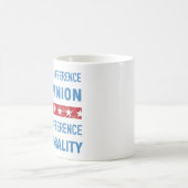 Anti-Trump-Differenz der Moral Kaffeetasse (Mittel)