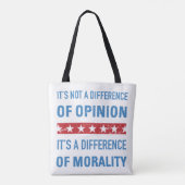 Anti-Trump-Differenz der Moral Tasche (Rückseite)