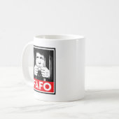 Anti-Trump FAFO Kaffeetasse (Vorderseite Links)