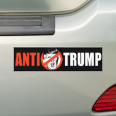 ANTI-TRUMP FAHNE - Weiß - Autoaufkleber (Auf Auto)