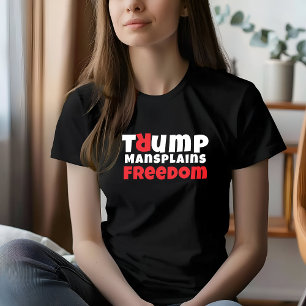 Anti-Trump-Feminismus-Protestparole rot schwarz T-Shirt