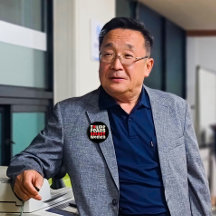 Anti-Trump feministischen Protestmotto rot schwarz