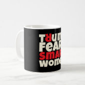 Anti-Trump feministischen Protestmotto rot schwarz Kaffeetasse (Vorderseite Links)