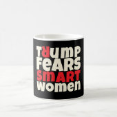 Anti-Trump feministischen Protestmotto rot schwarz Kaffeetasse (Mittel)