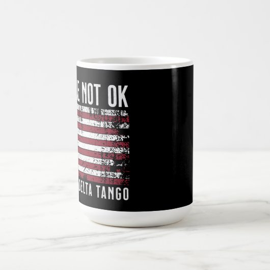 Anti Trump Flag Design, wir sind nicht ok Kaffeetasse (Mittel)