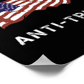 Anti-Trump-Flagge der USA Poster (Ecke)